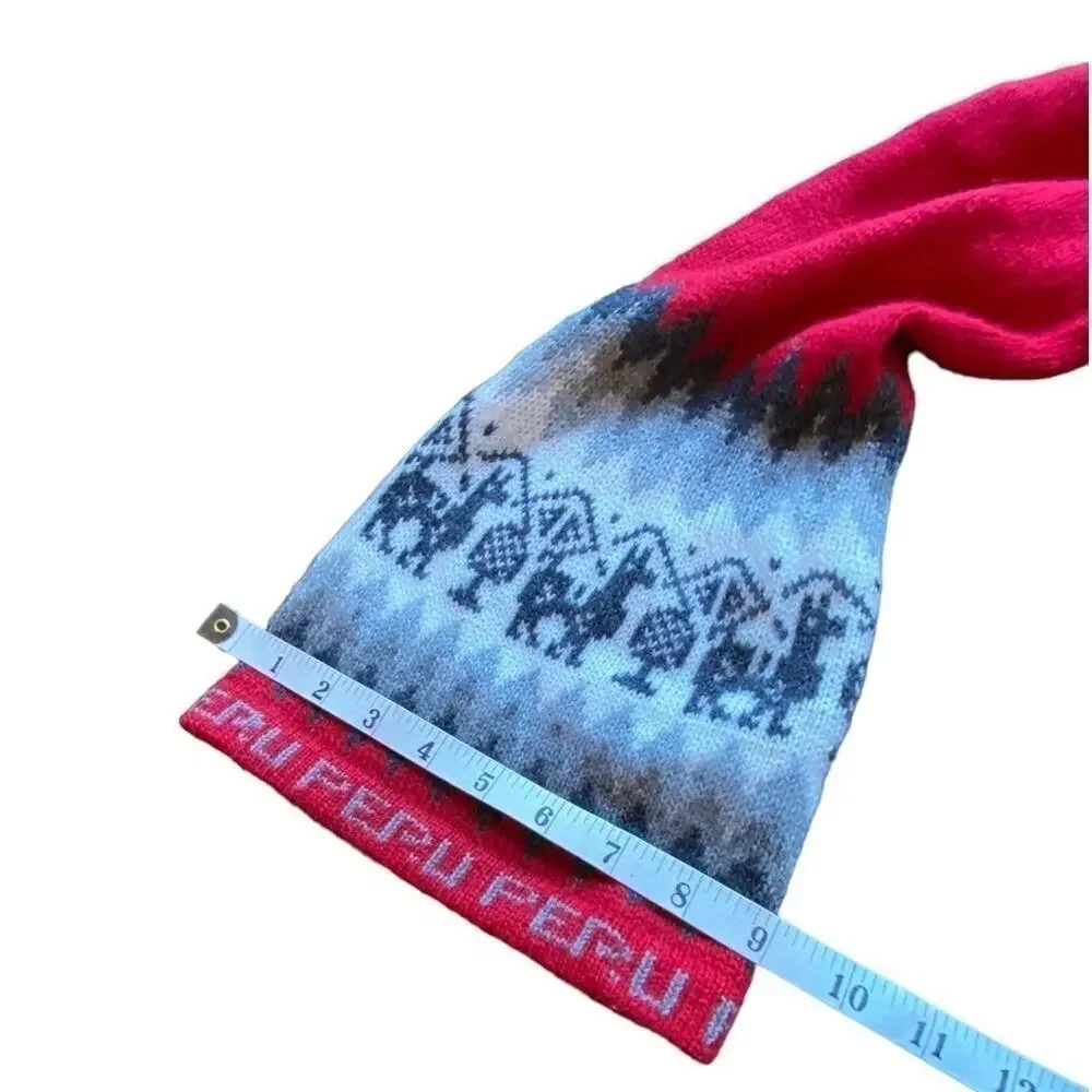 Peru Winter Knit Beanie Fringe Scarf Unisex O/S